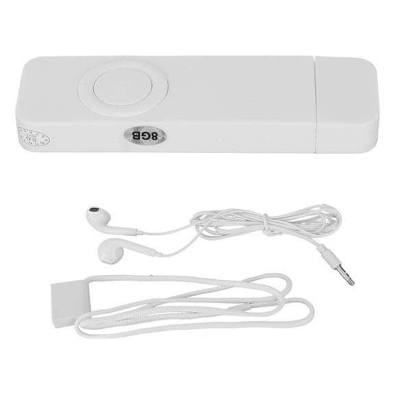 Portable MP3 Player, Store 1500 Music, Support Up to 64GB, Lossless Sound Quality for Students Running Travel - White