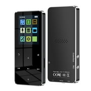 Portable MP3 Player, TFT Touch Bluetooth Walkman, 1.8-Inch Full Touch Screen WalkmanBlack No Card