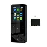 Portable MP3 Player, TFT Touch Bluetooth Walkman, 1.8-Inch Full Touch Screen WalkmanBlack With 8G