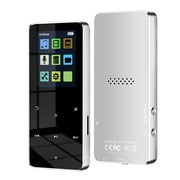 Portable MP3 Player, TFT Touch Bluetooth Walkman, 1.8-Inch Full Touch Screen WalkmanSilver No Card