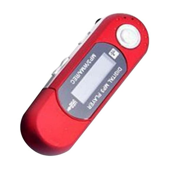 Portable MP3 Player USB Direct Plug with Screen Battery Lyrics Display HIFI Sound Long Standby 4G Red