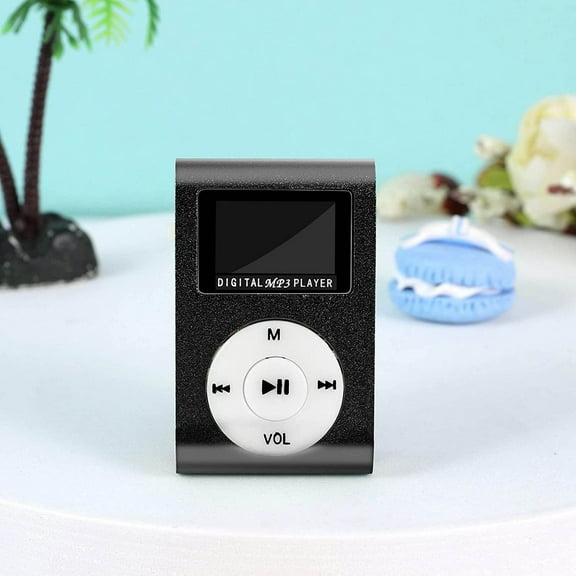 Portable MP3 Player, Usavan Mini USB LCD Screen Music Player Clip, Support MP3 WMA Formats ID3 Lyrics Display for Sports Running Gym