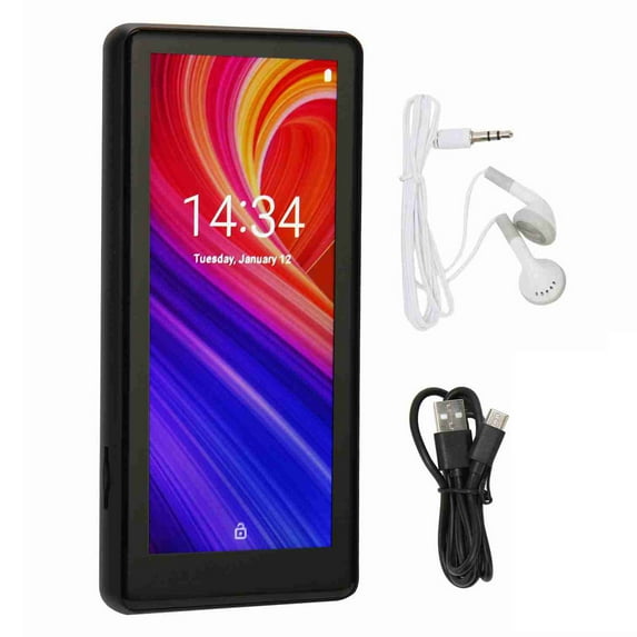 Portable MP3 Player for Android 8.1 Bluetooth 5.0 WiFi 1300mAh 4.0 Inch Full Touch Screen MP3 Music Player with Speaker Black 3+32GB