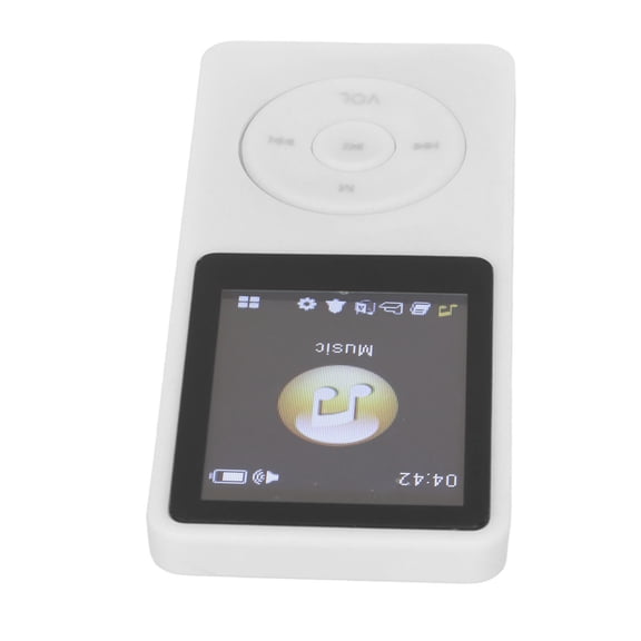 Portable MP4 Player Ultra Thin 1.8 Inch LCD Screen Digital Audio Music Video Player with Headphone Charging Cable White 10 Inches / 25.4 cm