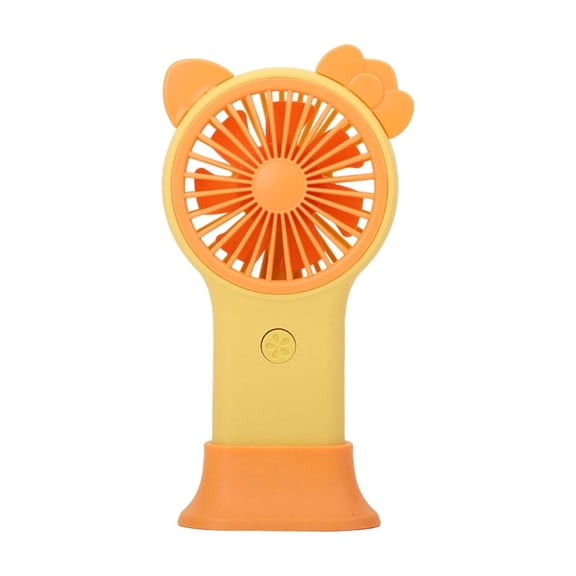 Portable Macaroon Mini Fan, Mini Cats-Shaped Colorful Rechargeable Fan Pocket-Sized Portable USB Handheld Fan, Yellow