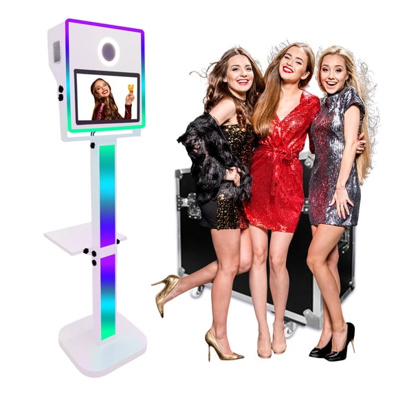 WideMeet Party Events Wedding Photobooth Machine 15.6inch Touch Screen Selfie with Flight Case