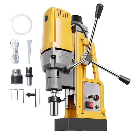 Portable Magnetic Drill Press, 1400W Electric Mag Drill for Metal, 0-750 RPM Variable Speed, 2 Inch Boring Diameter, Heavy-Duty for Industrial&DIY Projects