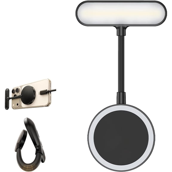 Portable Magnetic Selfie Light with Gooseneck, Dual Modes & 5 Brightness Levels, LED Fill Light for iPhone, Calls, Selfies & Reading(RL 1 PC)