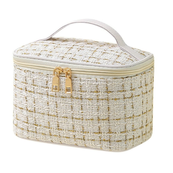 Portable Makeup Bag Travel Cosmetic Organizer with Multiple Compartments Water-Resistant Toiletry Bag for Cosmetics Toiletries Personal Items Compact Carry Case for Daily Use