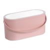 Portable Makeup Box With Light Up Mirror Cosmetic Travel Storage Case Decor Supplies (Pink)