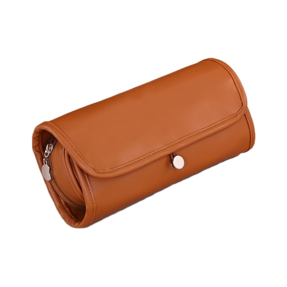 Portable Makeup Brush Storage Bag Roll - Foldable Cosmetic Organizer with Multiple Compartments, Detachable Brush Holder, Lightweight & Stylish Design