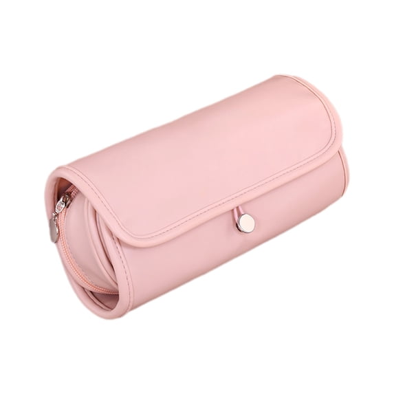 Portable Makeup Brush Storage Bag Roll - Foldable Cosmetic Organizer with Multiple Compartments, Detachable Brush Holder, Lightweight & Stylish Design