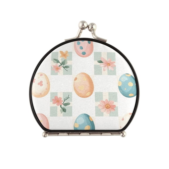Portable Makeup Mirror Travel Mirror Compact Folding Mirrors Small for Women Beauty Accessories Adorable Easter Eggs