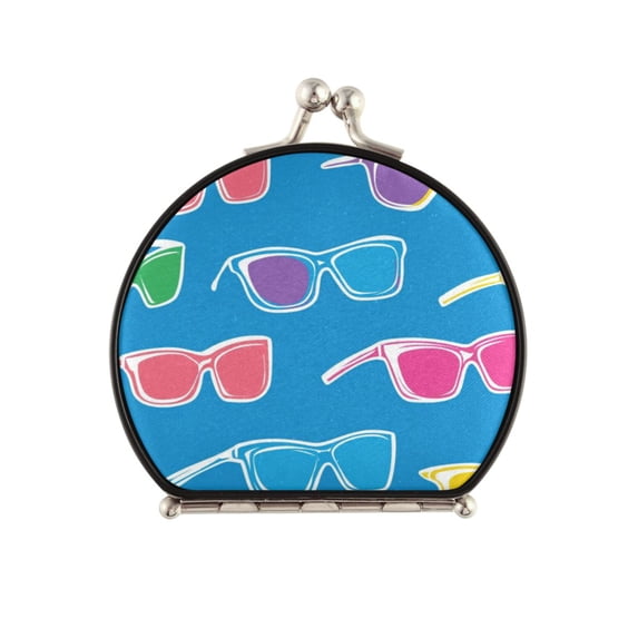 Portable Makeup Mirror Travel Mirror Compact Folding Mirrors Small for Women Beauty Accessories Colorful Sunglasses