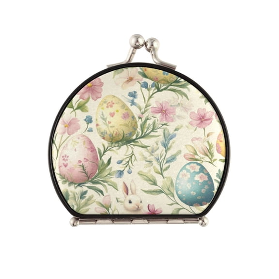 Portable Makeup Mirror Travel Mirror Compact Folding Mirrors Small for Women Beauty Accessories Pastel Easter Eggs