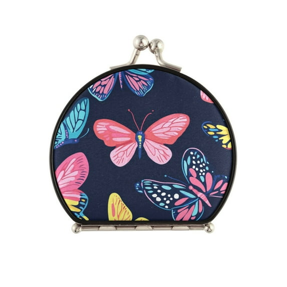 Portable Makeup Mirror Travel Mirror Compact Folding Mirrors Small for Women Beauty Accessories Pattern Of Colorful Butterflies