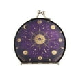 thumbnail image 1 of Portable Makeup Mirror Travel Mirror Compact Folding Mirrors Small for Women Beauty Accessories Purple Celestial Octagon Pattern, 1 of 7