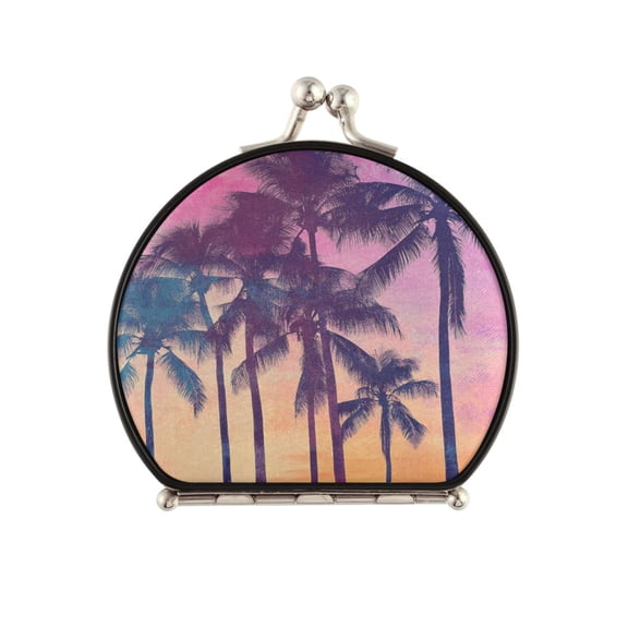 Portable Makeup Mirror Travel Mirror Compact Folding Mirrors Small for Women Beauty Accessories Tropical Environment