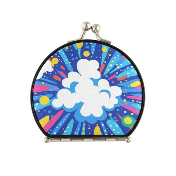 Portable Makeup Mirror Travel Mirror Compact Folding Mirrors Small for Women Beauty Accessories Vibrant Clouds