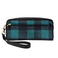 thumbnail image 1 of Portable Makeup Storage Bag 7.87×3.35×2.16in Portable Design Pu Leather Made Of A Bag For Multi-Use Darkcyan Buffalo Plaid Check Tartan Scotland_4, 1 of 4