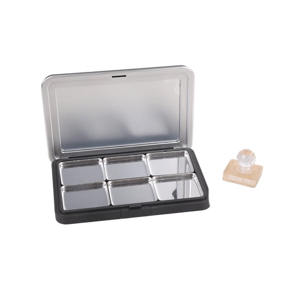 Portable Makeup Storage Box With Glasses Ideal For Travel Convenient Design Holds Eyeshadow Blushes Refills