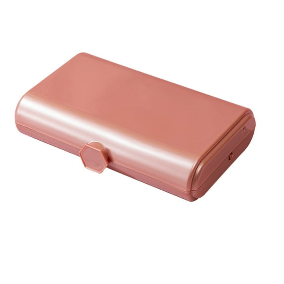 Portable Makeup Storage Box with Mirror - 2 Layer Folding Cosmetic Organizer for Travel & Home