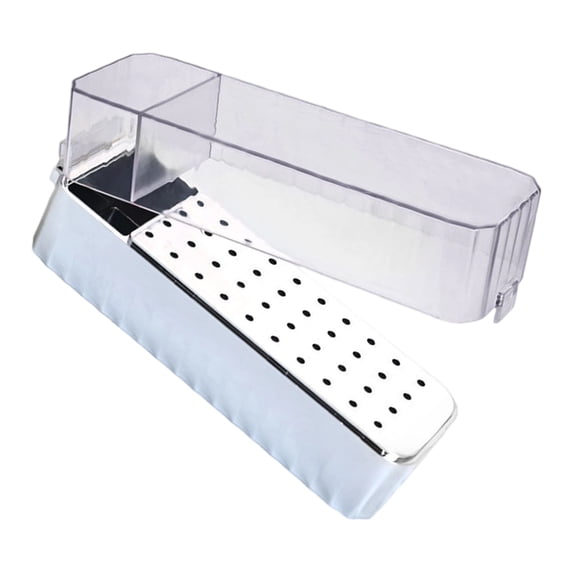1pc 40Slot Transparent Nails Drill Bit Organizers Box Light Plastic Storage Case For Manicure Tools Container