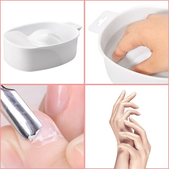 Portable Manicure Soak Bowl Hand Spa Bath Soaker for Nail Removal Supplies Easy Comfortable At-Home Pedicure