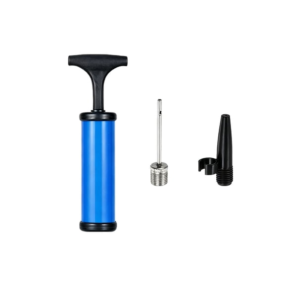 Portable Manual Ball Pump With Needle Lightweight Hand Push Inflator For Basketball Volleyball Outdoor Sports Training Blue 6 Inch