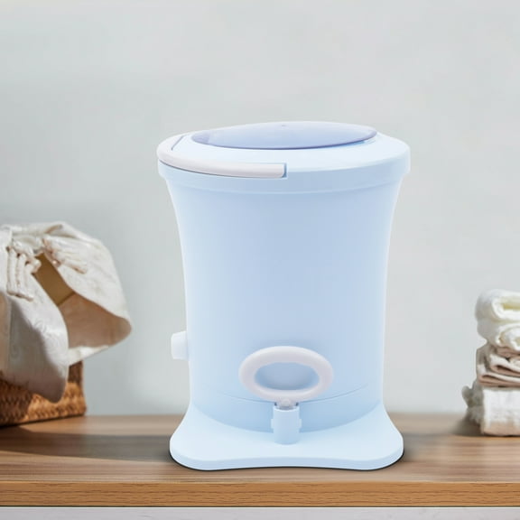 Portable Manual Clothes Dehydrator Dewatering Machine Pulling Rope Laundry Dormitory Dryer Barrel 11.02lbs Spin Dryer