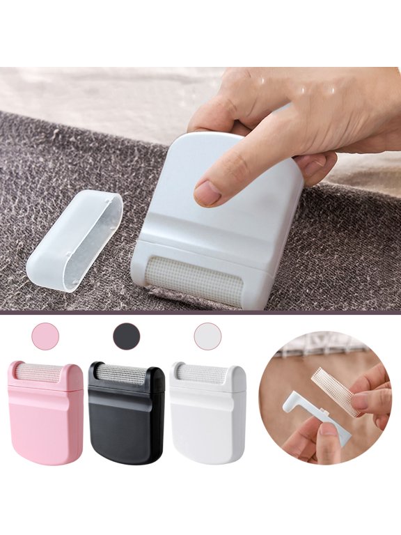 Portable Manual Clothes Lint Remover, Travel Sweater Fuzz Shaver with Detachable Clean Mesh, Compact Reusable Fabric Hair Ball Removal Tool for Pants Sweatshirts