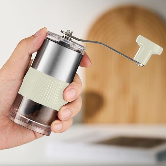 Portable Manual Coffee Grinder Maker - Hand Crank Adjustable Thickness Coffee Bean Mill, 5.12x4.33x1.97in Compact Device for Home Brewed Coffee, Office & Travel Use