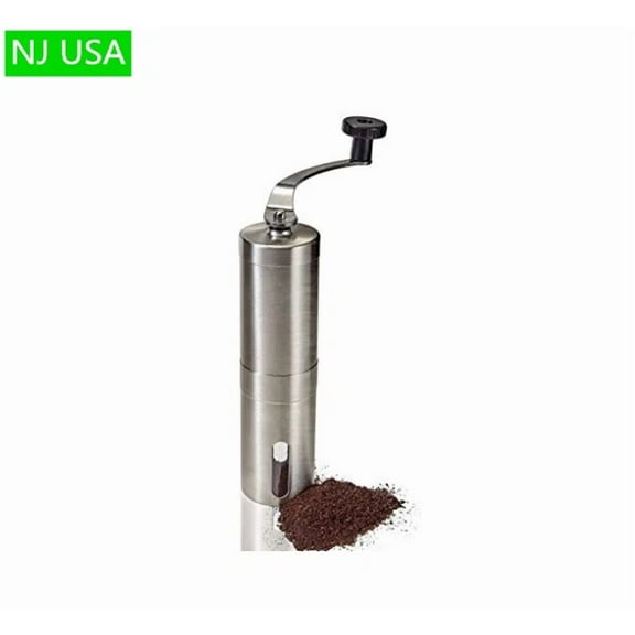 Portable Manual Coffee Grinder Stainless Steel W/ Ceramic Burr Bean Mill