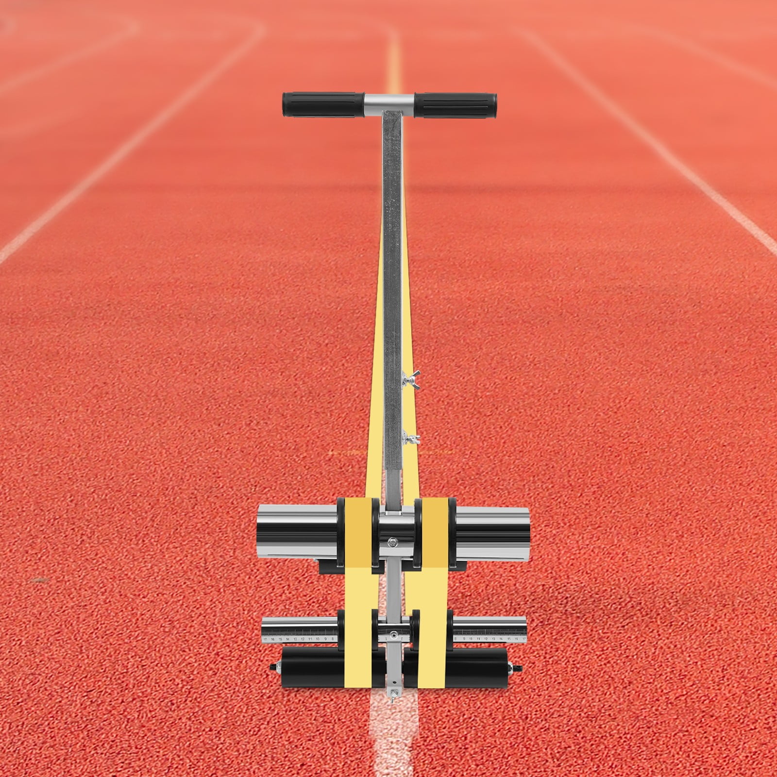 Portable Manual Court Line Tape Machine Tape Line Striping 35*29*80cm for Sports Grounds, Running Tracks, Parking Lots