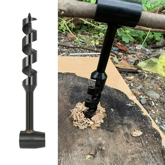 Portable Manual Hand Drill for Woodworking | 45# Carbon Steel Drill Bit | Ergonomic Grip for Comfortable Use | Multi-Purpose Tool for Camping & Construction