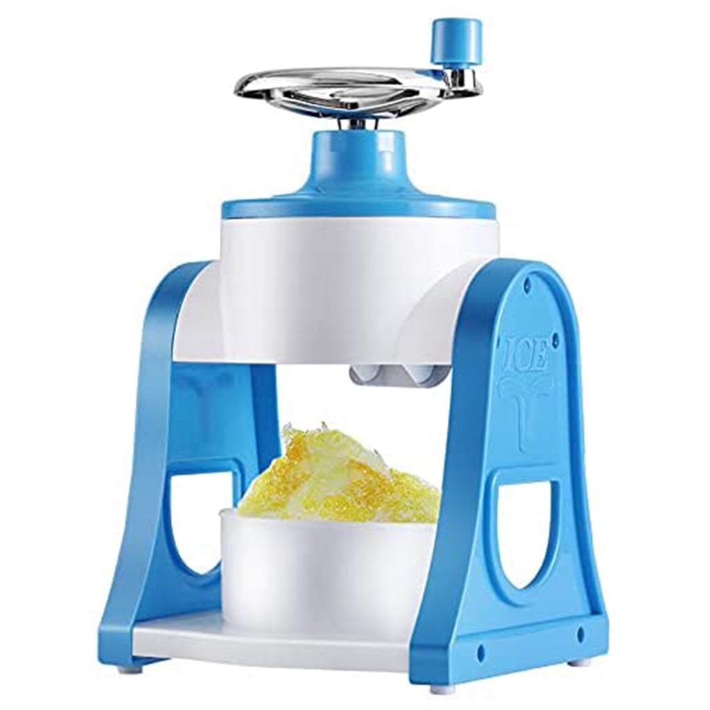 Portable Manual Ice Crusher Shaver Handheld Snow Crushing Ice Machine Stainless Steel Shredding Ice Slush Maker for Household