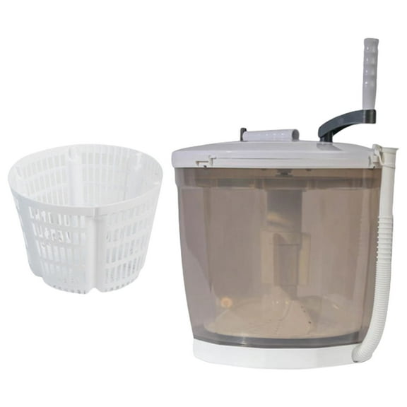 Portable Manual Laundry Washer and Spins Dryer Hand Crank Operated Washing Machine for Camping Travel Apartments