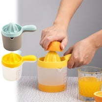 Portable Manual Lemon Juicer, Plastic Handheld Citrus Press, Compact Kitchen Tool for Cocktails, Lemonade, and Cooking, Blue, by FAJHHA