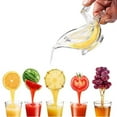 thumbnail image 1 of Portable Manual Lemon Squeezer – Transparent Plastic Fruit Juicer Hand Press Kitchen Tool, 1 of 6