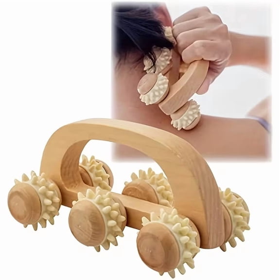Portable Manual Roller Massager for Deep Muscle Relief  Handheld Massage Tool for Athletes, Fitness Lovers, Post-Workout Recovery  Compact, Lightweight, No Battery Required
