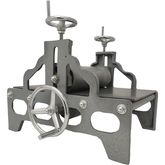Portable Manual Slab Roller Machine Tabletop Printmaking Press Etching Tool with Adjustable Thickness & Height