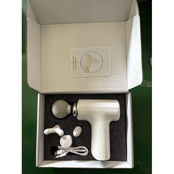 Portable Massage Gun with 4 Interchangeable Heads & LED Display - Full Body Percussion Massager for Deep Muscle Relaxation