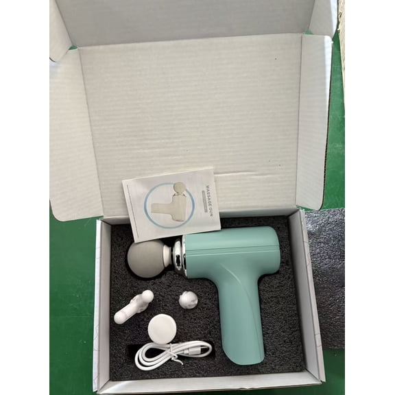 Portable Massage Gun with 4 Interchangeable Heads & LED Display - Full Body Percussion Massager for Deep Muscle Relaxation