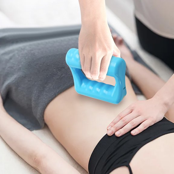 Portable Massage Tool, Czzoypi High Frequency Vibration Ring for Muscle Pain Relief, 5-Speed Adjustable Hands-Free Belt Included Portable Massager for Relaxation Fatigue Recovery, Blue