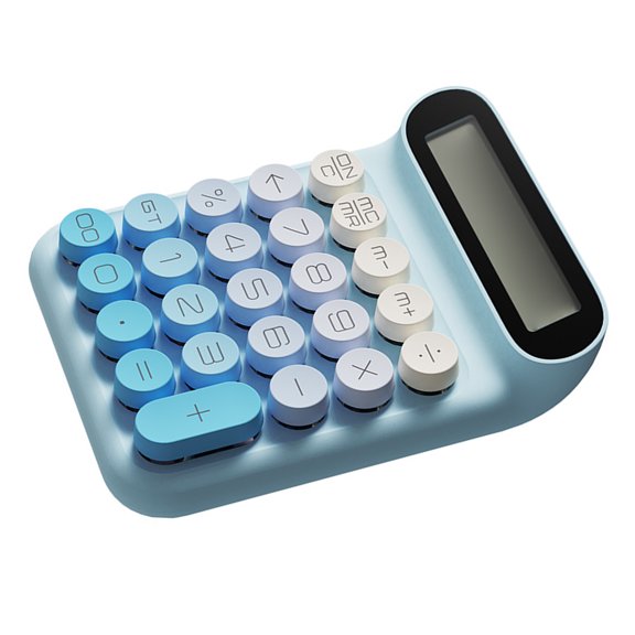 Portable Mechanical Key Calculator Easy Carry Travel Meetings Clear Numbers Display High Appearance Design for Professional