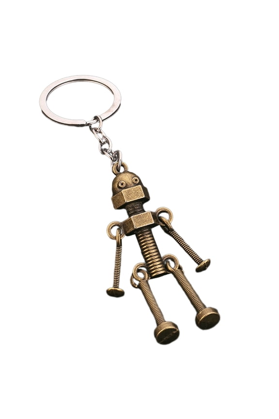 Portable Mechanical Robot Keychain Pendant Creative Movable Joint Car Key Holder