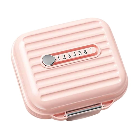 Portable Medication Box - Mini 3 Times Daily Pill Organizer with Reminder, Weekly Pill Dispenser, Compact Small Pill Case for Travel, Day Pill Container