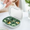 thumbnail image 1 of Portable Medication Organizer Box - 6 Compartment Pill Case, Sealed Moistureproof Travel Container for Pills & Tablets, Compact ABS Storage (3.94x2.76x0.78 in), 1 of 6