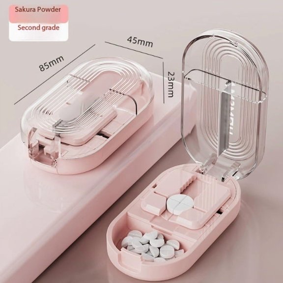 Portable Medicine Cutter Set - Accurate Tablet Cutter with Storage Box for Easy Medication Management