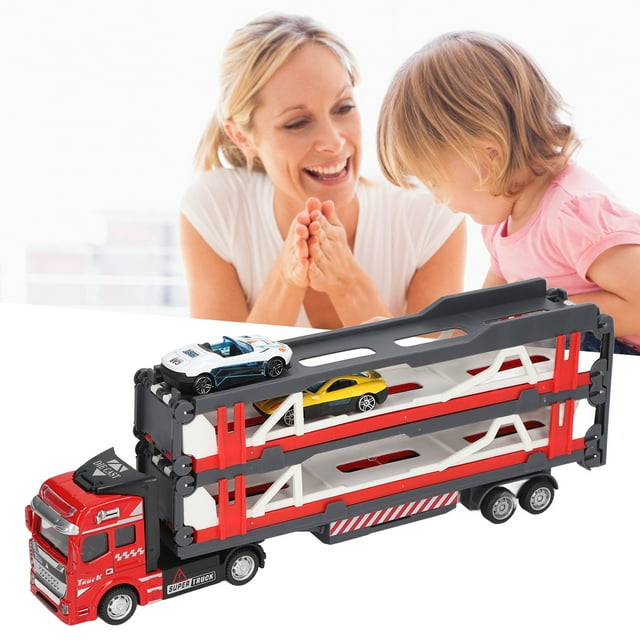 Portable Mega Hauler Truck, Alloy Transport Car Carrier Truck Toy With